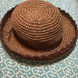 Natasha Couture Tan Woven Hat